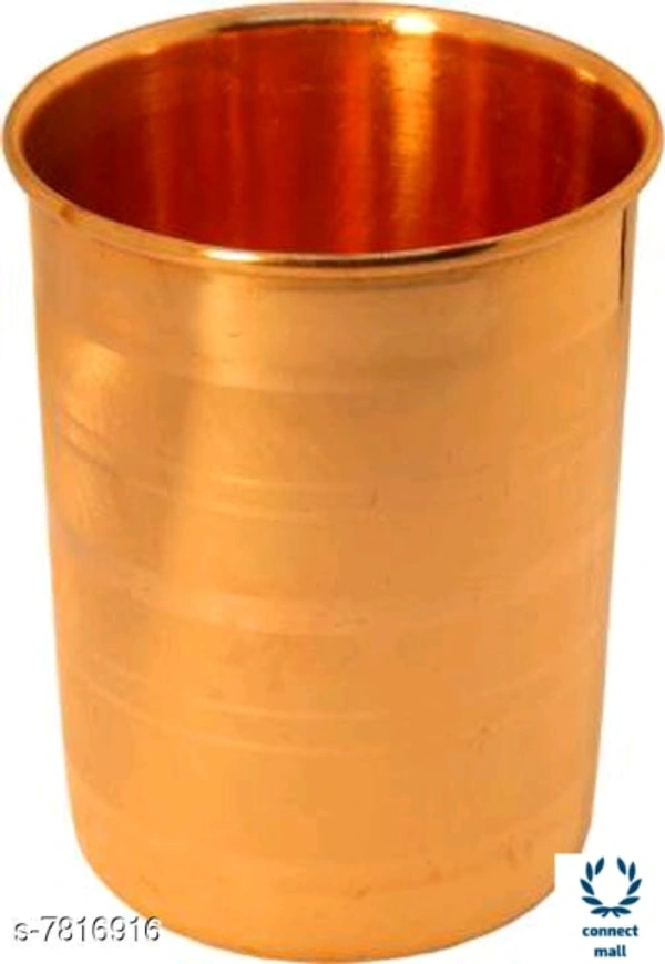 SS Pure Copper 1000 ML Water Bottle With 4 Copper Glass Drinkware Set - Red, Bottle,Glass